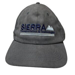 Sierra Transportation Hat Cap Hook‎ Loop Gray Adults Mountains Logo Unisex